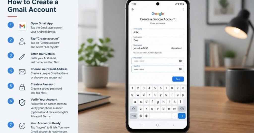 how to create gmail account