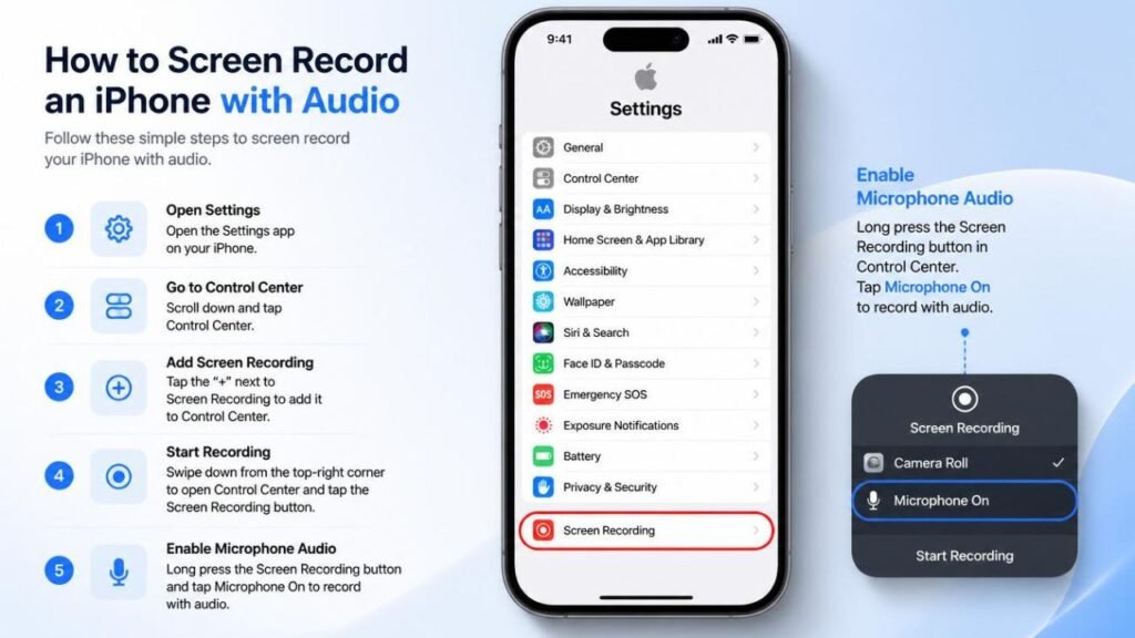 How Screen Record iPhone