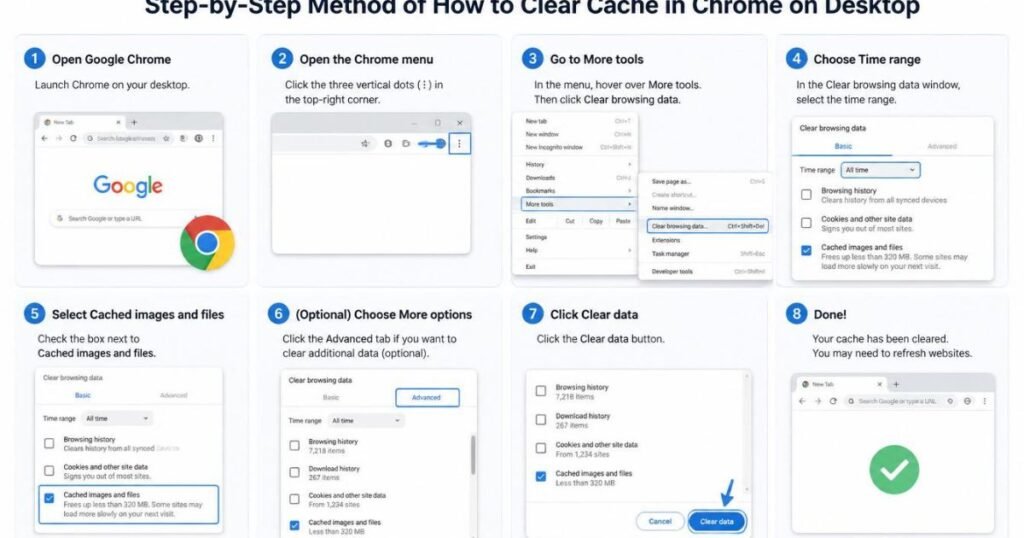 how to clear cache in Chrome
