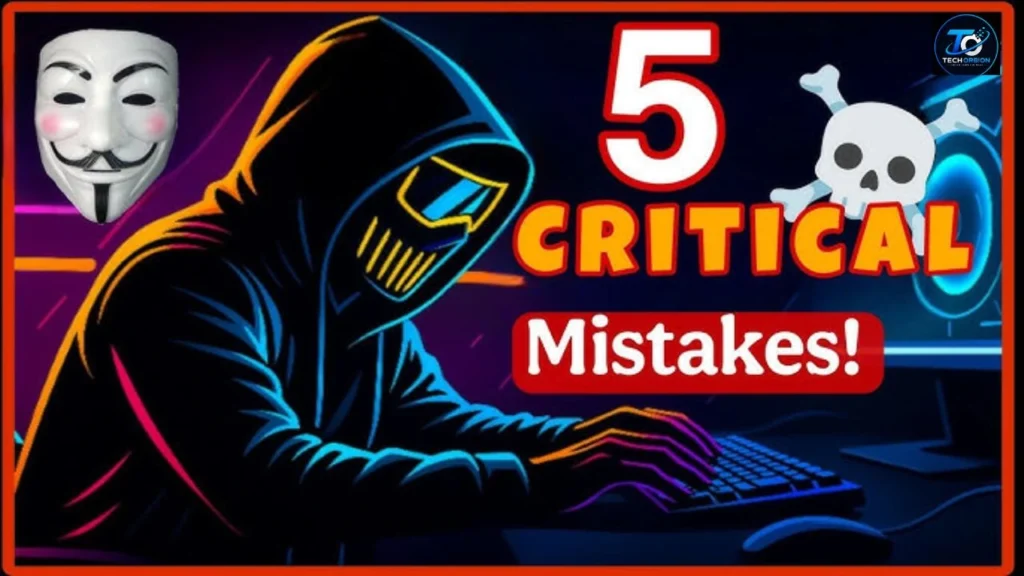 AI-generated illustration showing common mistakes to avoid while studying an ethical hacking course PDF, including outdated resources, lack of hands-on practice, and poor cybersecurity learning habits.