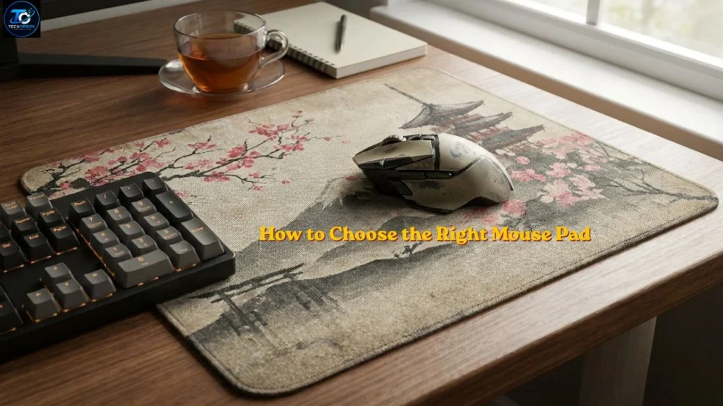 Person choosing the right mouse pad for work, gaming, and everyday computer use