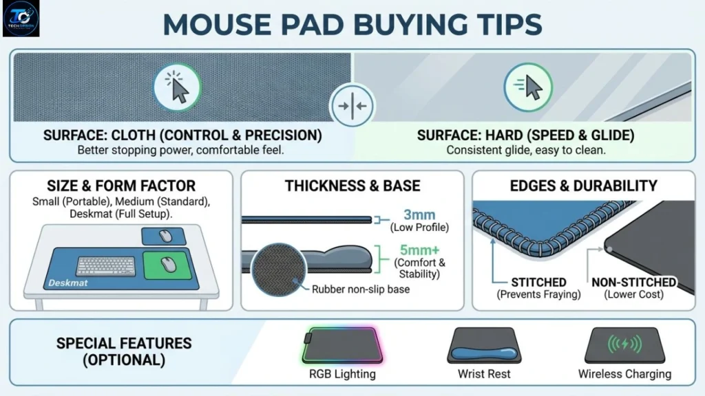 Mouse pad buying tips for choosing the best size, material, and comfort for everyday use