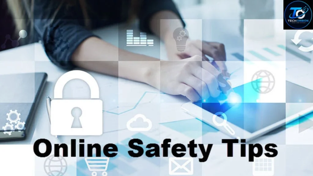 Person practicing safe internet browsing with strong passwords, privacy settings, and online security tips.