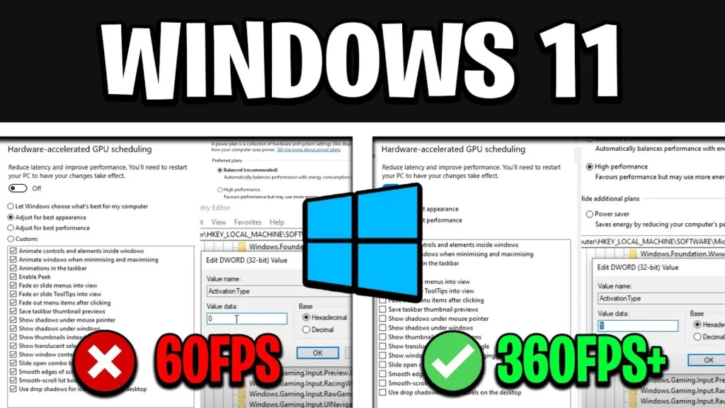 Best Power Mode and visual effects settings in Windows 11