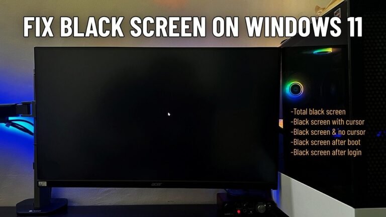 How to Fix Windows 11 Black Screen: 12 Easy Solutions That Actually Work (2026 Guide) how to fix Windows 11 black screen