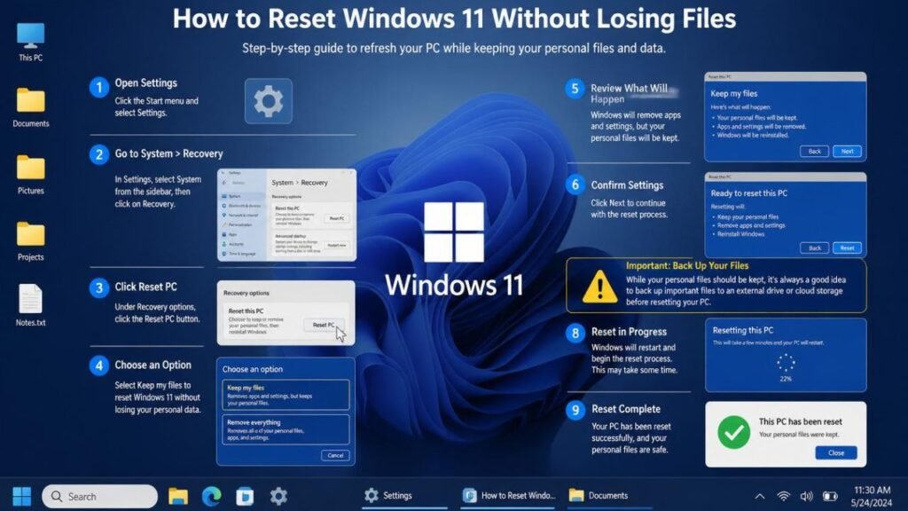 How to Reset Windows 11 Without Losing Files