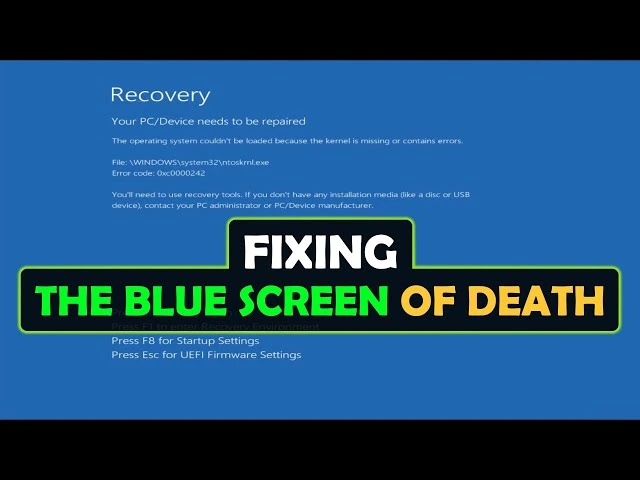 Blue Screen of Death BSOD troubleshooting guide