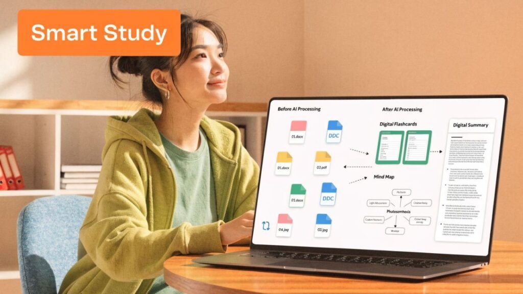 Student using StudyFetch AI for studying