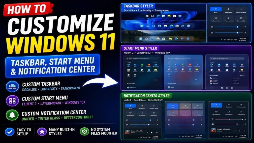 Windows 11 Start Menu and Taskbar customization
