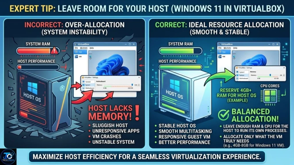 Expert Tip: Leave Enough Resources for Your Host When Running Windows 11 in VirtualBox