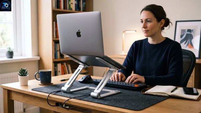 Laptop Stand: Benefits, Types, Buying Guide, and How to Use One Adjustable laptop stand raising a laptop on a modern desk