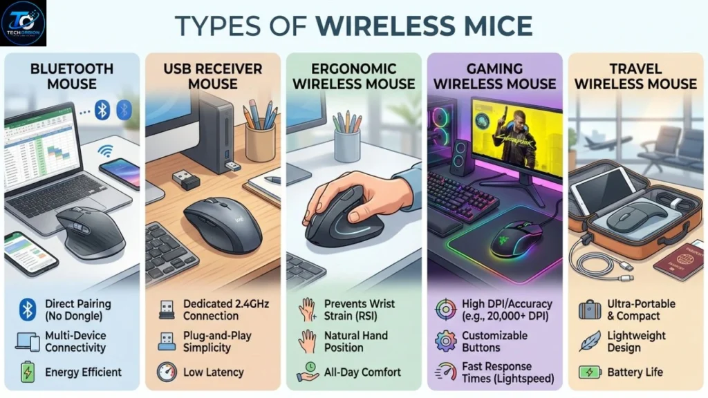 Types of Wireless Mice for Different Devices and Uses