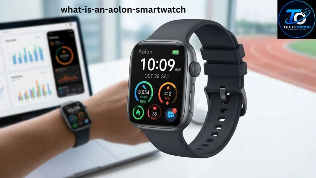 Aolon smartwatch with modern display and smart fitness tracking features