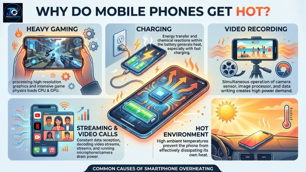 Why do mobile phones get hot during heavy use and gaming