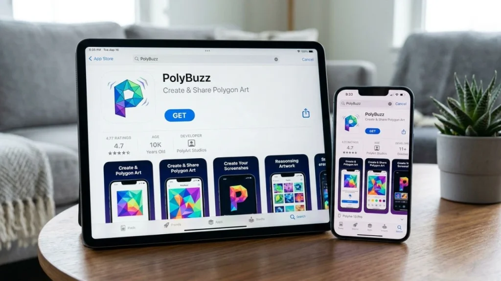 PolyBuzz Download for iPhone and iPad – AI character chat app for iOS devices © TechOrbion.com I AI Generated