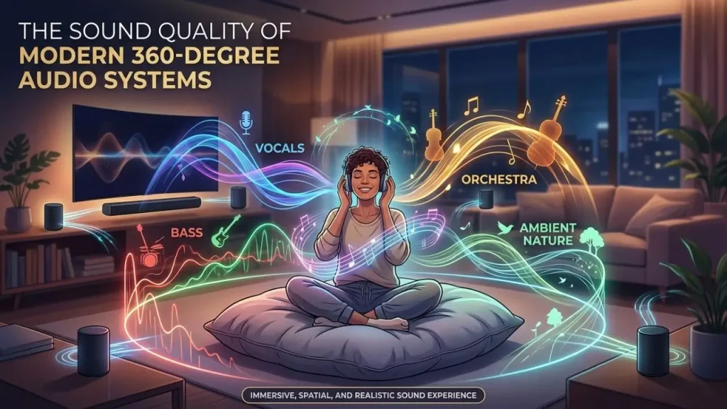 The sound quality of modern 360-degree audio systems I AI Generated