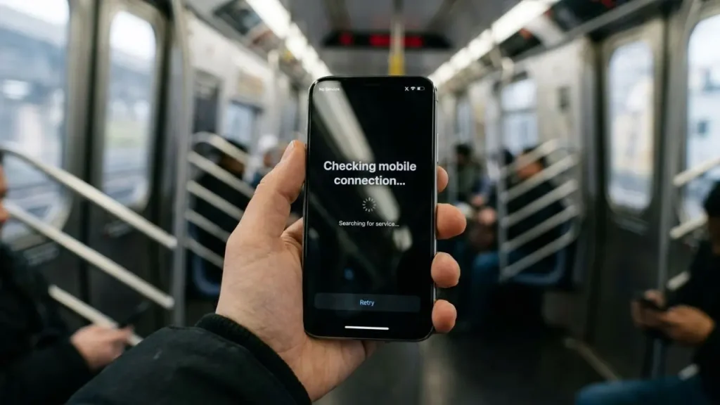 Check Your Mobile Connection to Fix Voicemail Problems on Android and iPhone © TechOrbion.com I AI Generated
